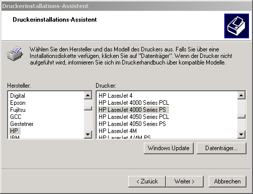 screenshot drucker-installations-assistent 